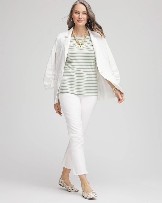 Striped Pima Bateau-Neck Tee - image 2